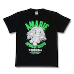 Tシャツ　アマビエ 海獣　シルクスクリーン印刷　蛍光グリーン