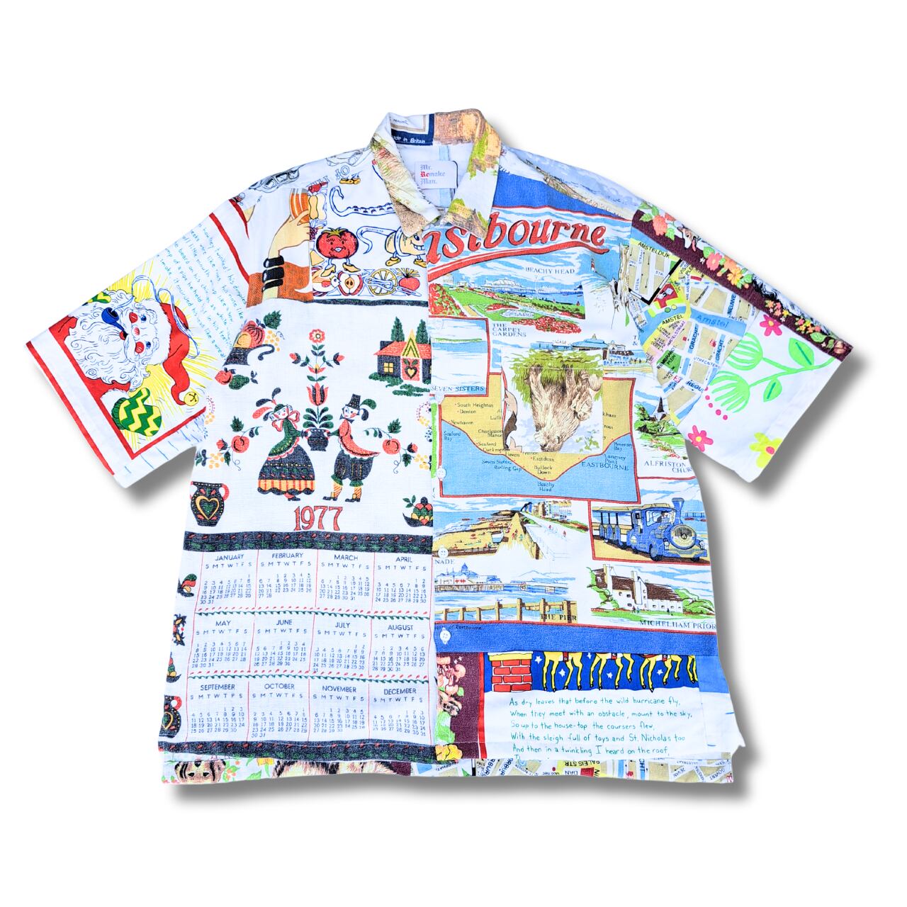 Mr. Remake Man tapestry open collar shirts (size2)