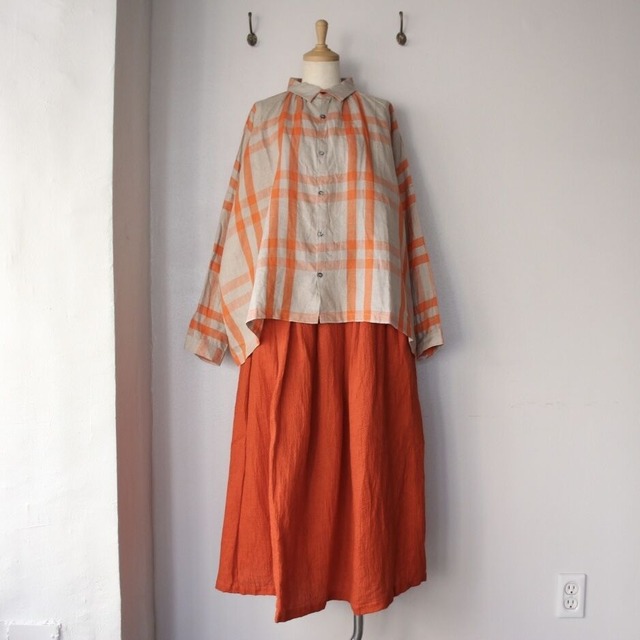ichiAntiquités 　Linen Waffle Skirt（リネンワッフルスカート）