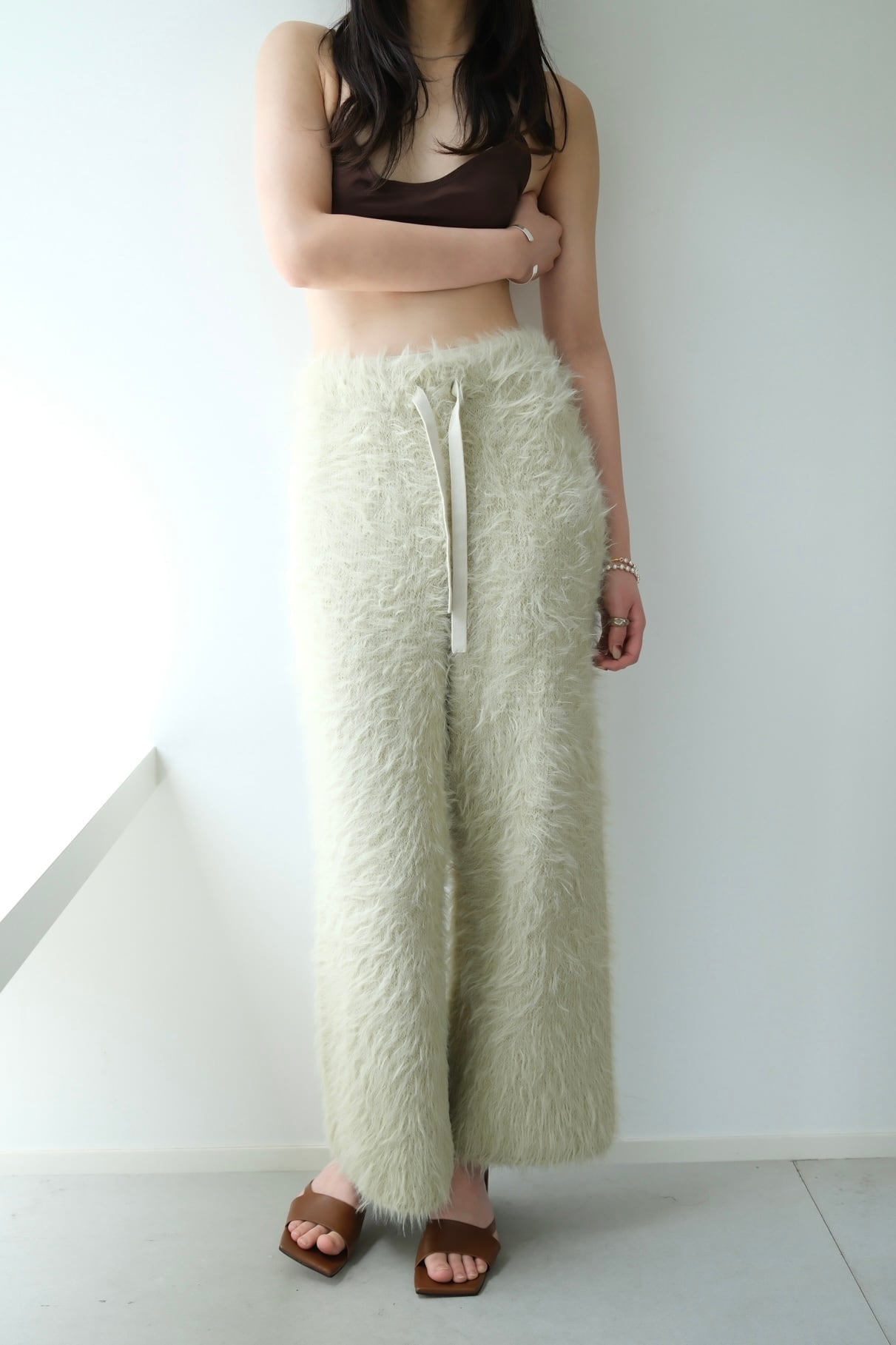 A CCORDION BUSHY PANTS ブシィパンツ Lt khaki