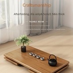 天然竹製　折り畳み　デスク　100％　竹製　60cm　ベッドテーブル　学習台　ロータイプ　折れ脚　テーブル　おしゃれ　可愛い　和風