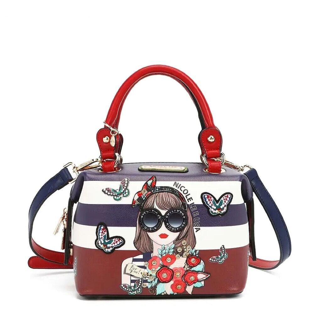 nicolelee スタッズ付サッチェルバッグ☆A4対応☆ | Hollywood mirror