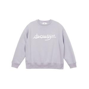 drowsy.. FRONT SIMPLE LOGO CREW SWEAT / 22AW / FP