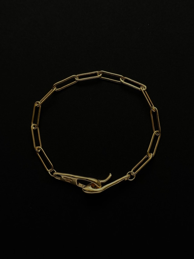 hook chain bracelet gold