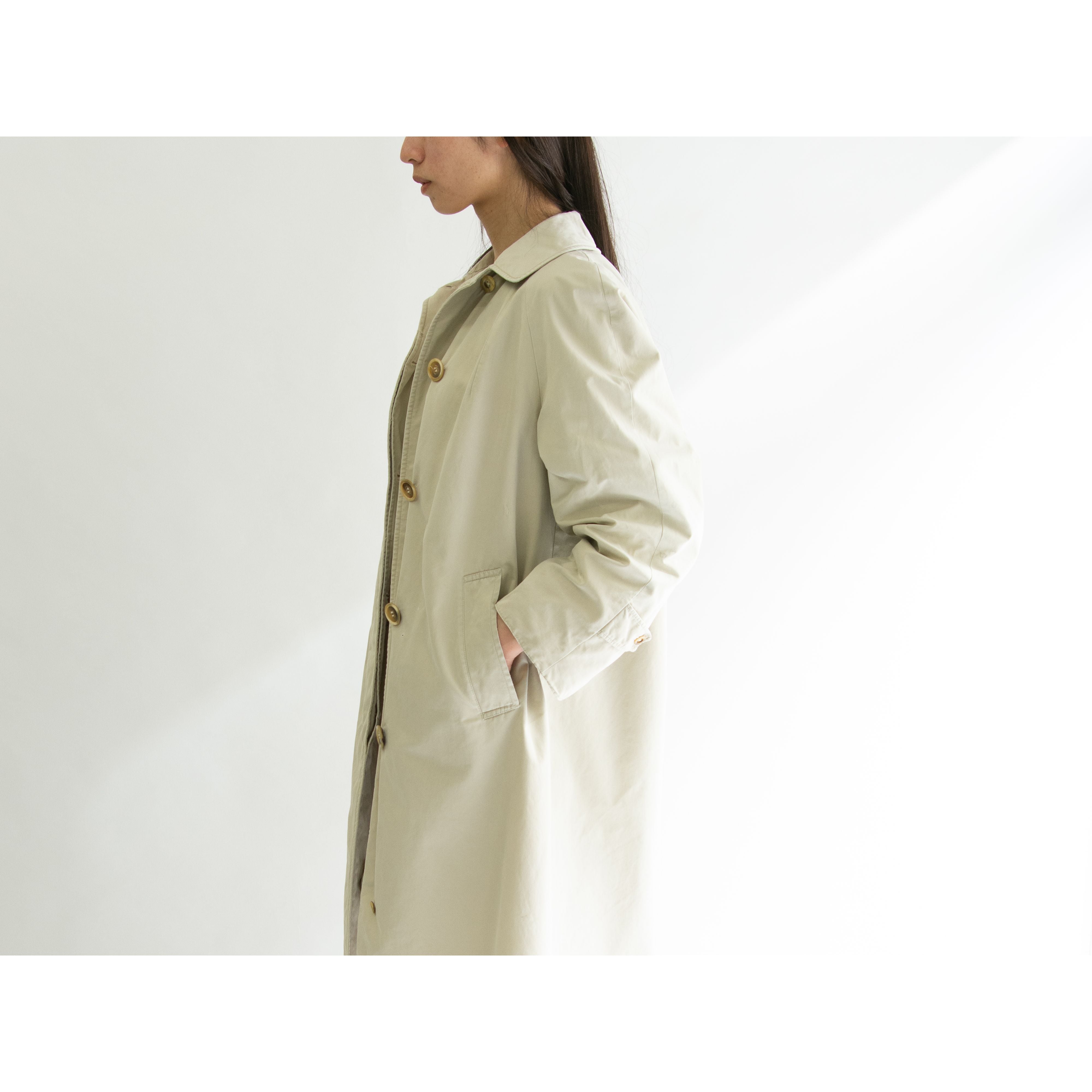 70s Aquascutum Aqua5 ビンテージバルマカーンコート ベージュ