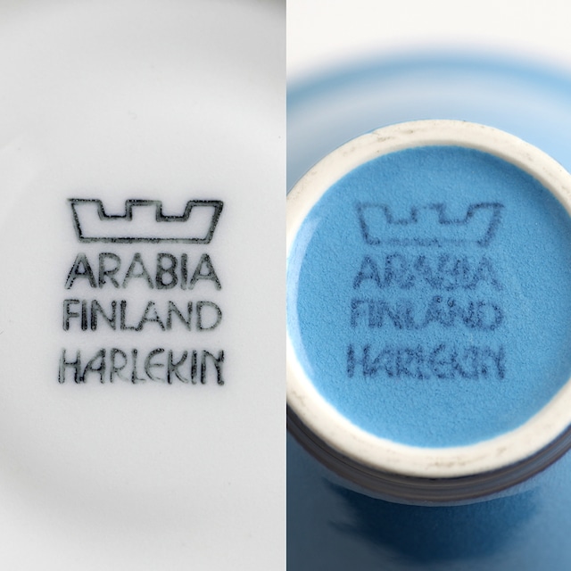 ARABIA アラビア Harlekin ハレキン コーヒーカップ＆ソーサー 北欧ヴィンテージ