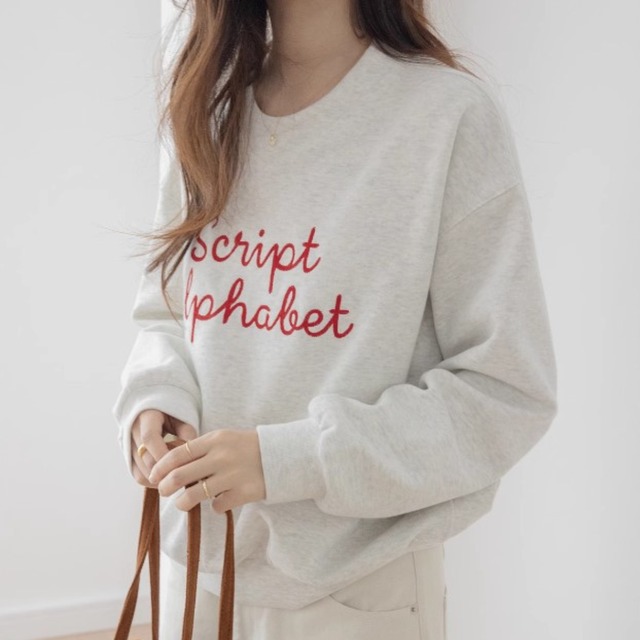 刺繍レタースウェット