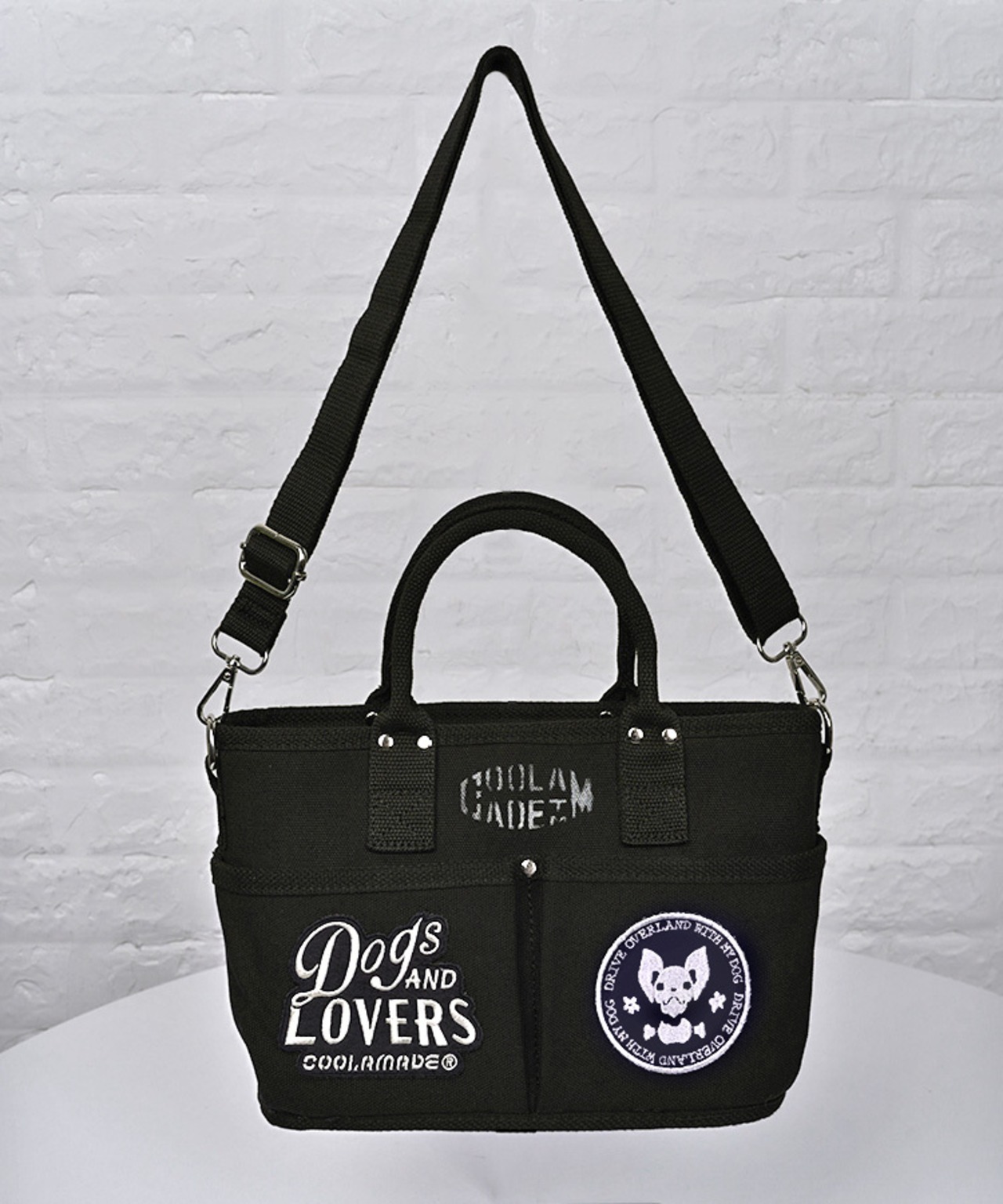 【直営限定ITEM】-TYPE B- パッチ×ペイントコンパクト3wayバッグ (BLACK)　CQ-49501H