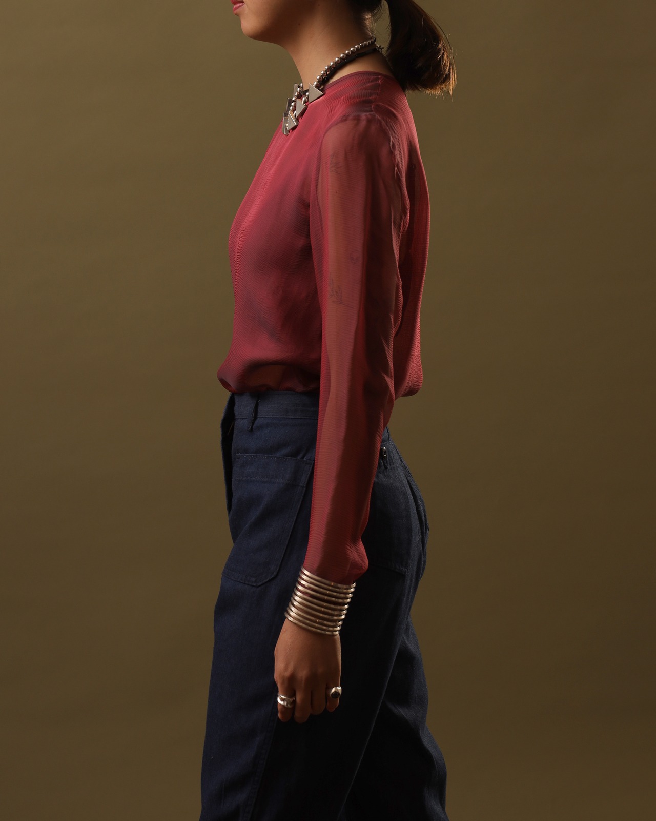 1990's Yves Saint Laurent - Rive Gauche / Sheer Top