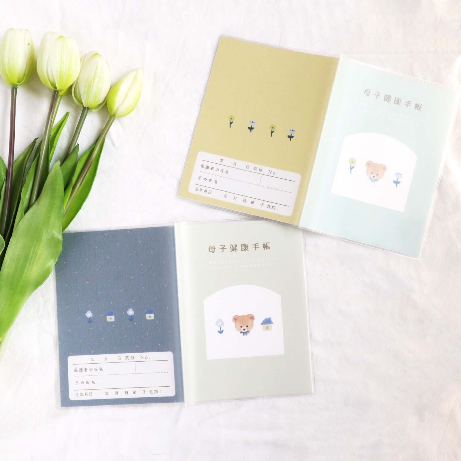 くまの母子手帳カバー｜warm&cool tone | teplopolka｜くまの