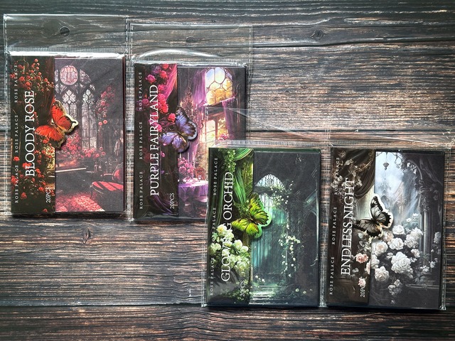 薔薇の宮殿素材紙セット　10種20枚入り　玫瑰宫殿（Rose Palace）シリーズ【陌境(MOKING TRAVEL)】[MK-3]