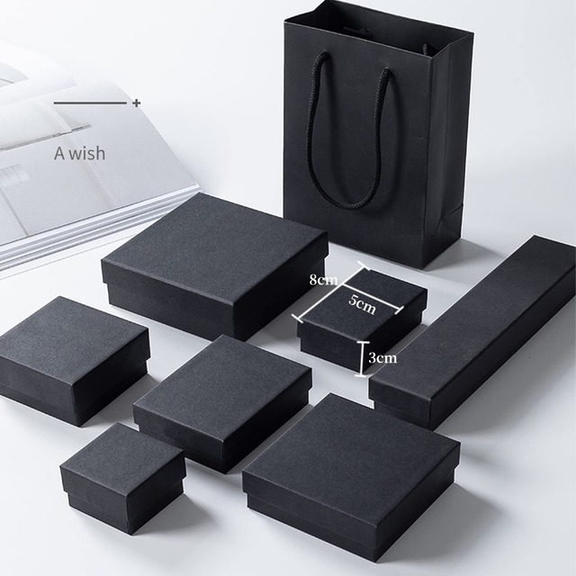Jie Du ギフトボックス 箱 ラッピング ラッピングボックス ギフト パッケージ アクセサリー30個セット 黒