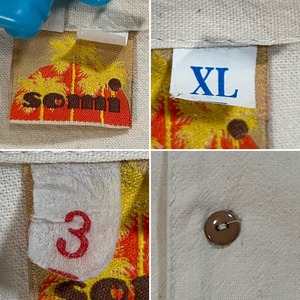 9796 somi 開襟シャツ 半袖シャツ オーバーサイズ ラインデザイン XL