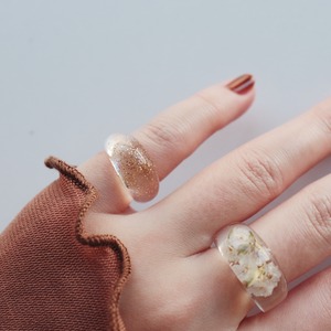 RING || 【通常商品】 SNOW DOME RING MINI (GOLD) || 1 RING || CLEAR || FBC003