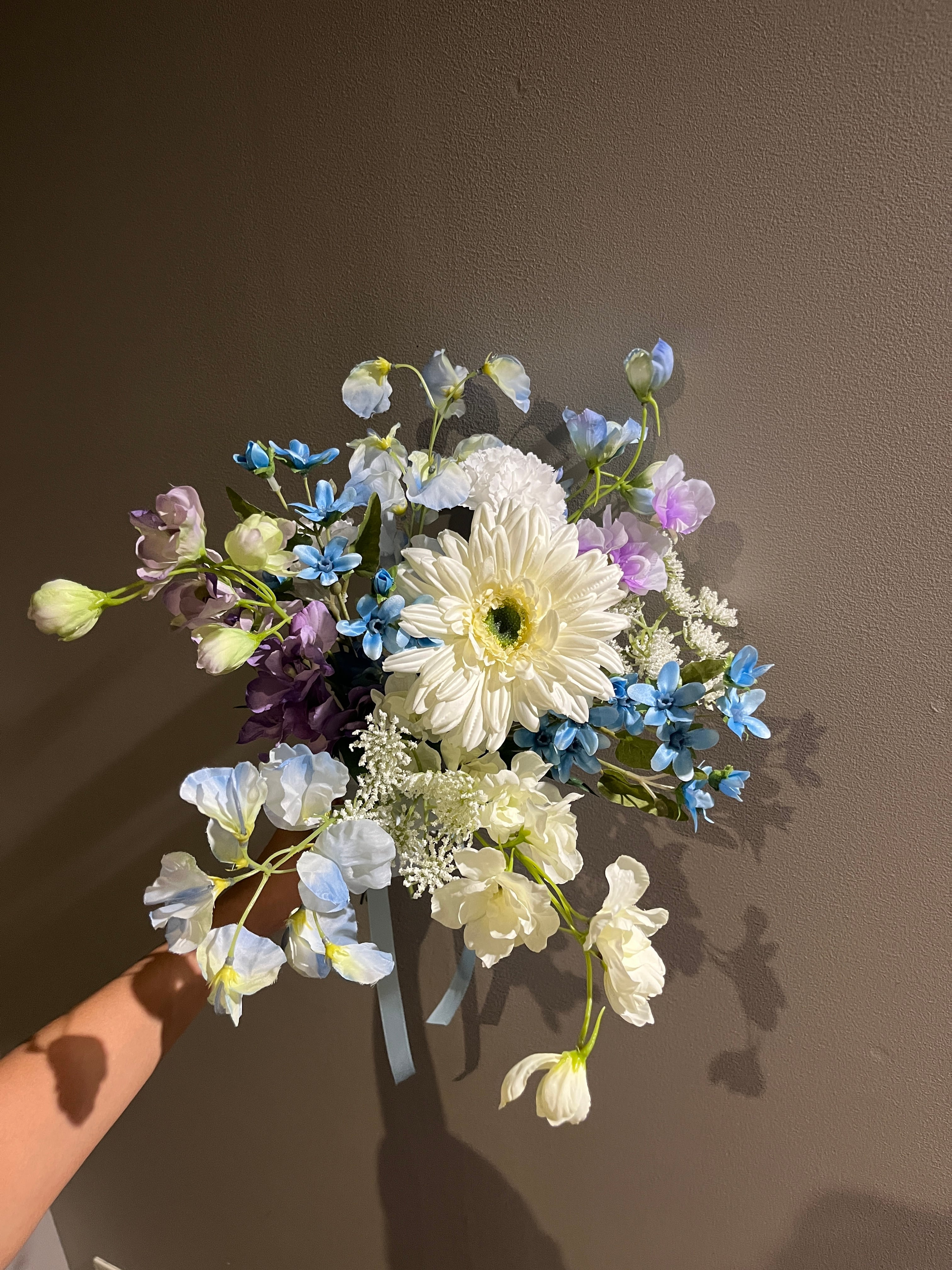 ウエディングブーケ ウエディングブーケ（wedding bouquet) pink & blue | FLOWER WALL MONE