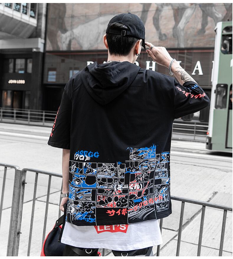 全2色 Tシャツ カットソー プリント カジュアル ストリート 