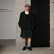 THEDAY(ザデイ）最強生地シャツ、INTERIM(インテリム)フットボールウールTEEコーディネート