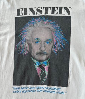 -Albert Einstein- Vintage 90s M Art T-shirt made in USA