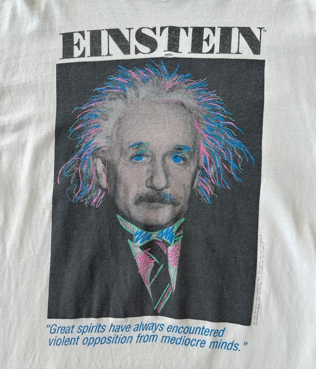-Albert Einstein- Vintage 90s M Art T-shirt made in USA