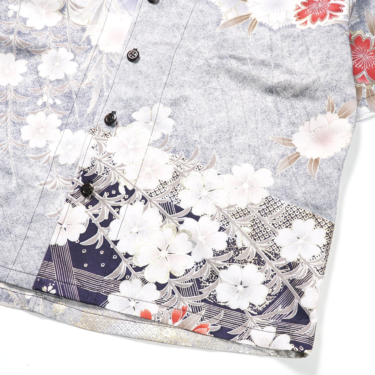 KIMONO OPEN COLLAR SHIRT