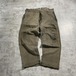 30-40s メタルボタン パッチワーク ストライプ コットンピケパンツ