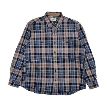 バーバリーロンドン 長袖シャツ メガチェック ブルー 2XL BURBERRY 