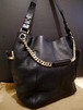 レア美品24万★JIMMYCHOO ジミーチュウ アンナ バイカーチェーン ハンドショルダー2way レザートート バッグ 黒★