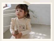 韓国子供服 / 26winter / puella FLO / ビジューT / キッズ / 冬服 *90~140*