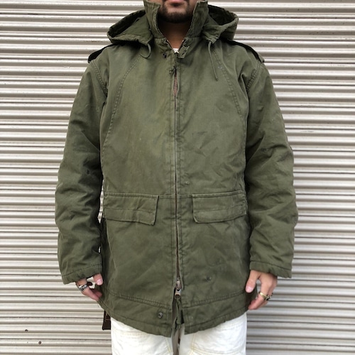 カナダ軍 実物 Canadian Army Coat Ecw ヴィンテージ コンバット フード付き パーカー ミリタリー M-65 モッズコート フルジップ L