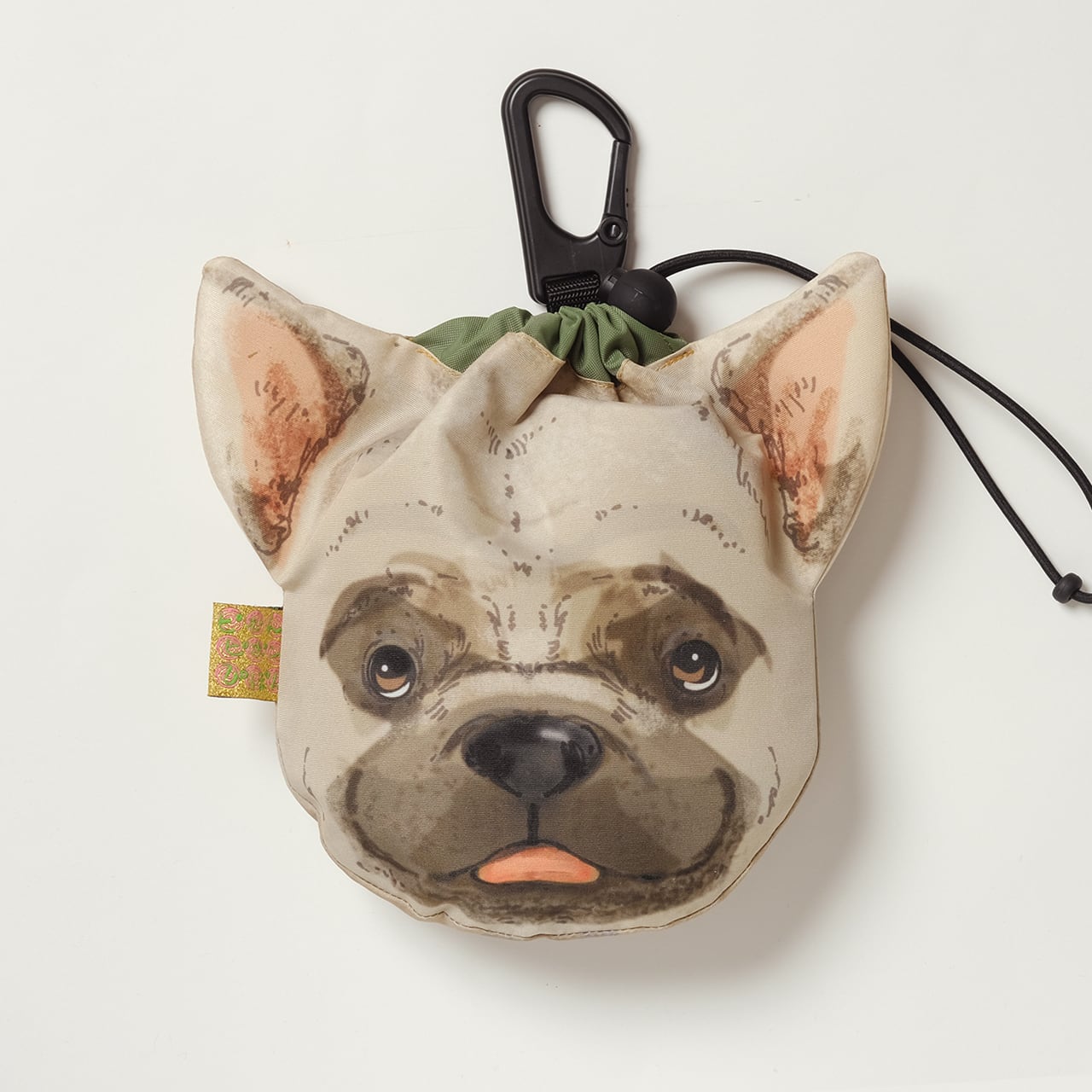 【フレンチブル】(茶色 x クリーム色) 犬のウンチバッグ M 制菌・抗菌・防臭+消臭（デオドラント）加工布使用