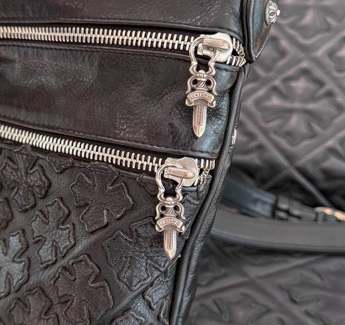 CHROME HEARTS クロムハーツ PERRY Leather Shoulder Bag ペリー