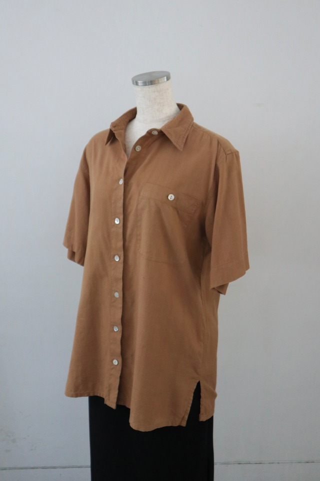 80s-90s Euro cotton half-sleeve shirt