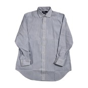 90s 00s Polo by Ralph Lauren ポロ ラルフローレン ESTATE ストライプ 長袖 ワイシャツ ドレスシャツ サイズ 42-84 /ブルー×ネイビー系 メンズ ビンテージ