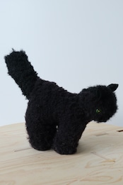 Handmade stuffed black cat