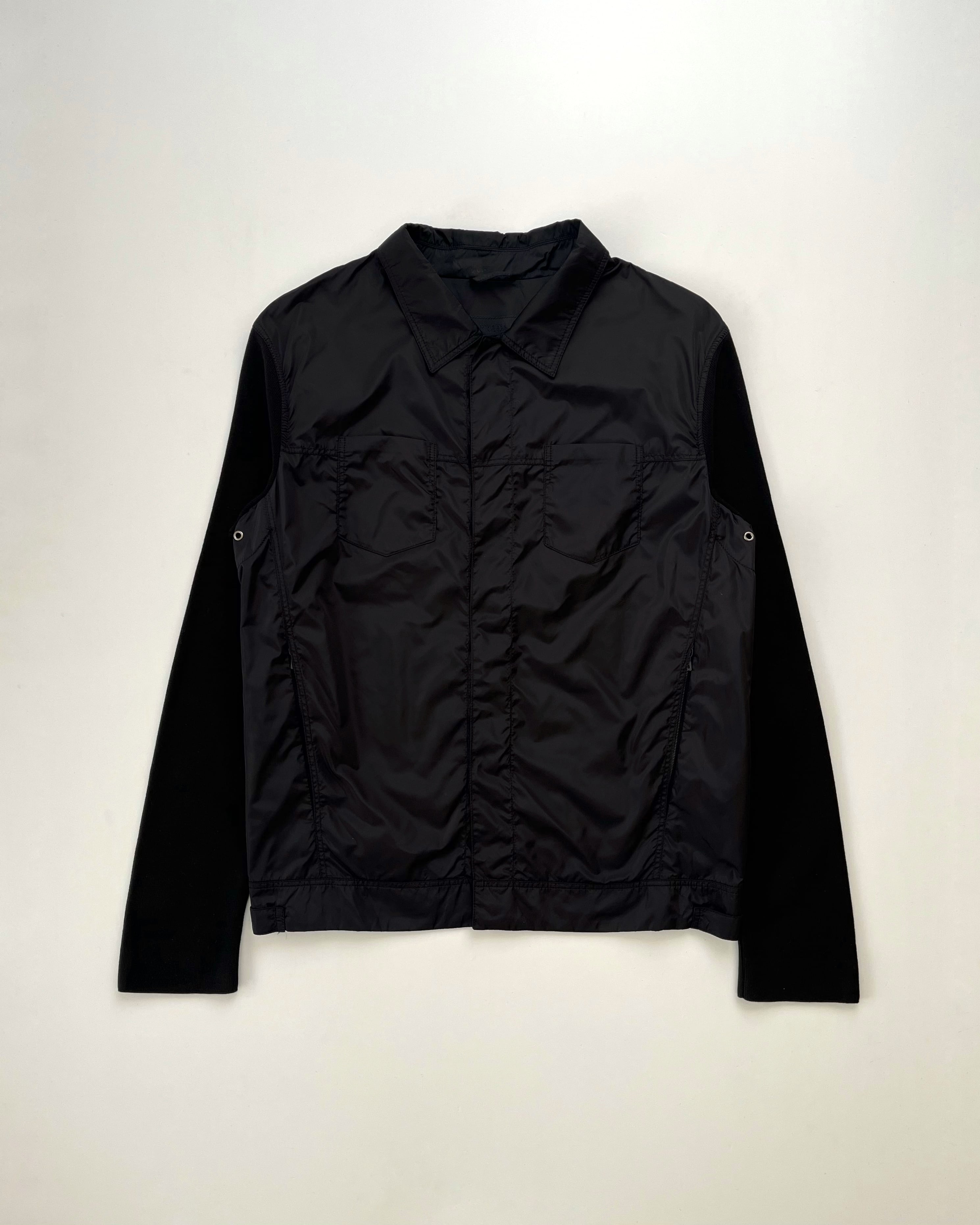 PRADA Early 2000s Cotton Nylon Hybrid Trucker Jacket | PAY ID