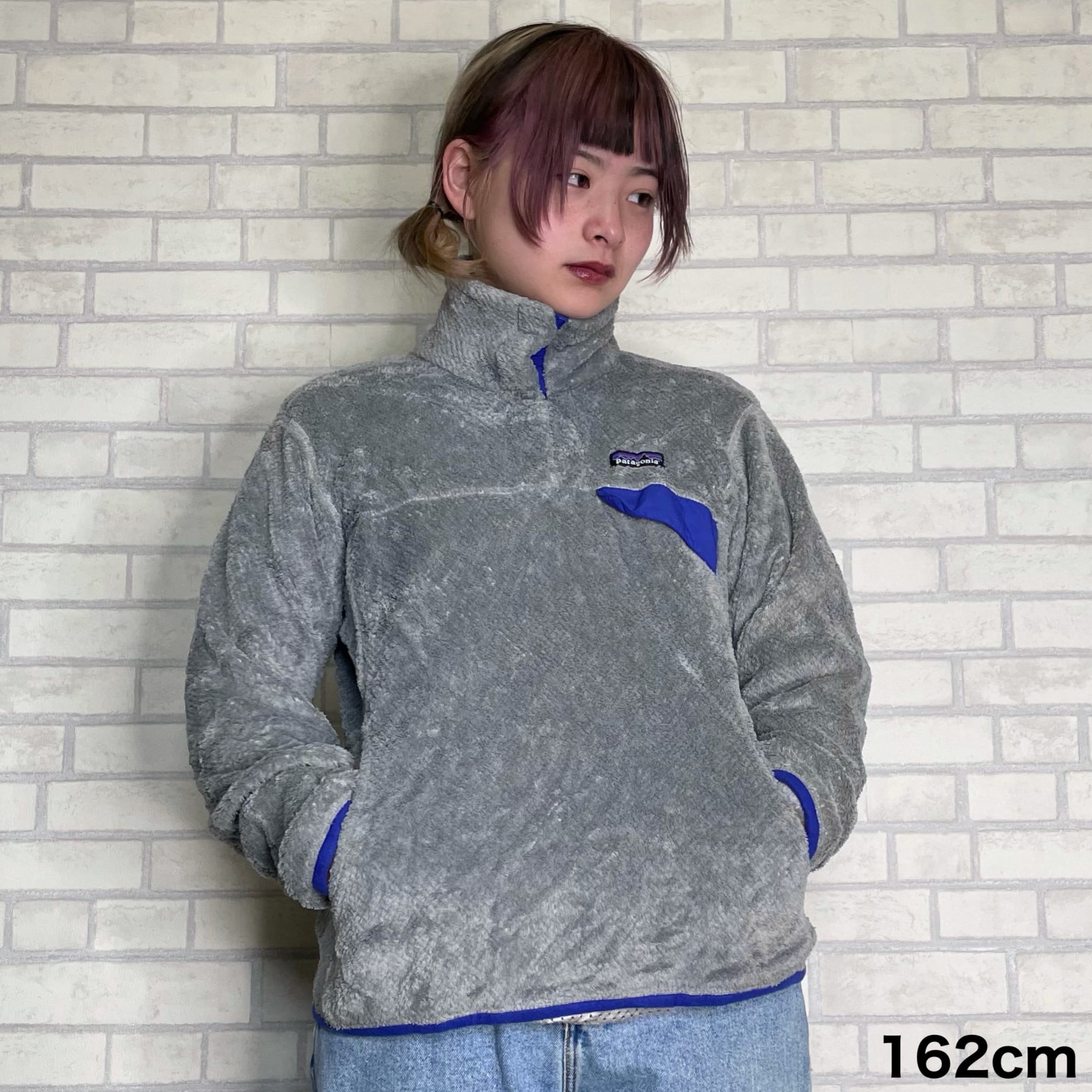 patagonia フリースジャケット M ポリエステル100% 胸ポケット ワン