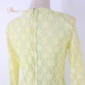 社交ダンス 衣装 prima boutique プリマブティック ドレス ワンピース グリーン系 花 花柄 レース 緑 黄緑 長袖 明るい 華やか かわいい ダンス衣装 イベント ステージ 練習 レッスン パーティー おしゃれ 透け感