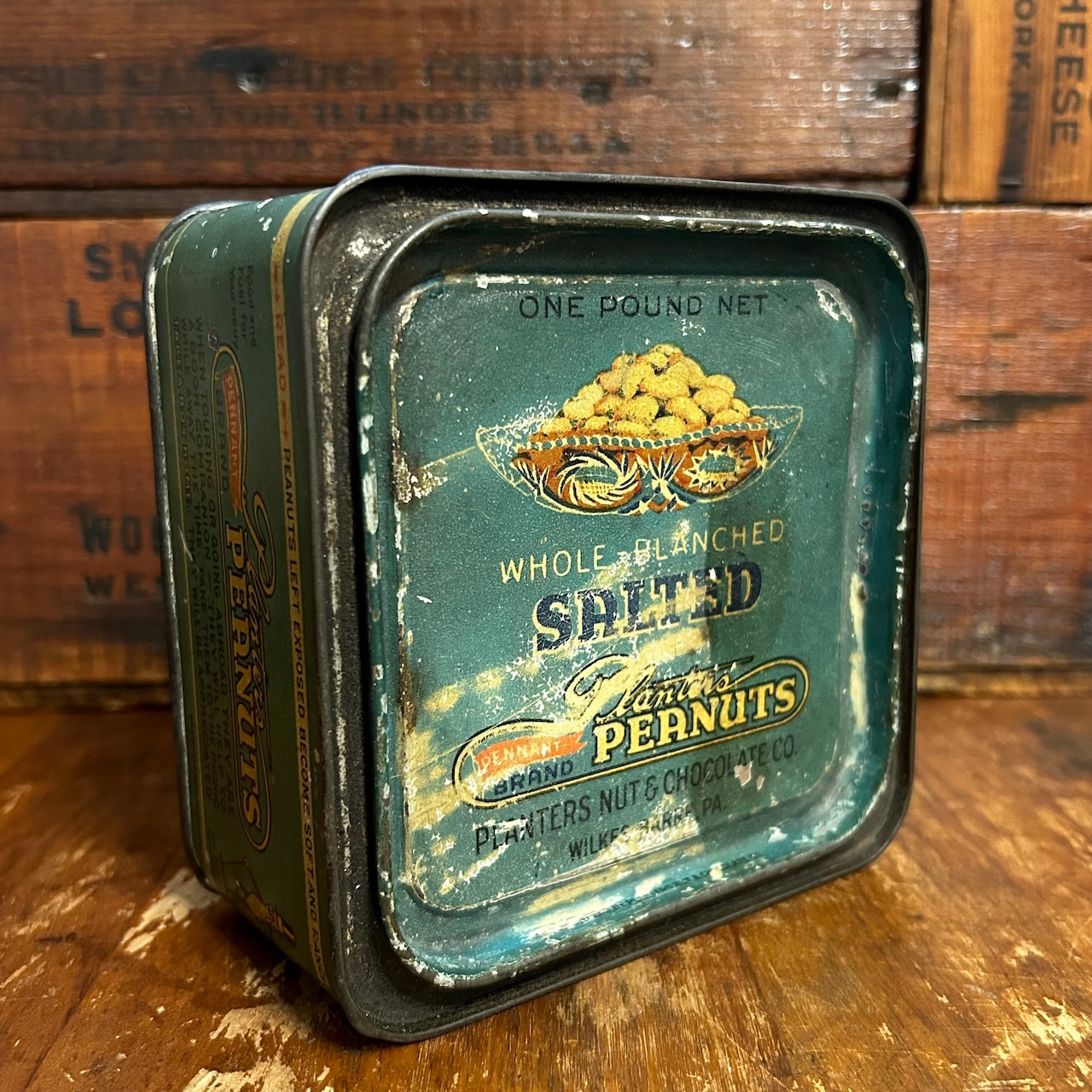 1919-1920s PLANTERS MR. PEANUT アンティーク ピーナッツ Tin缶 レア
