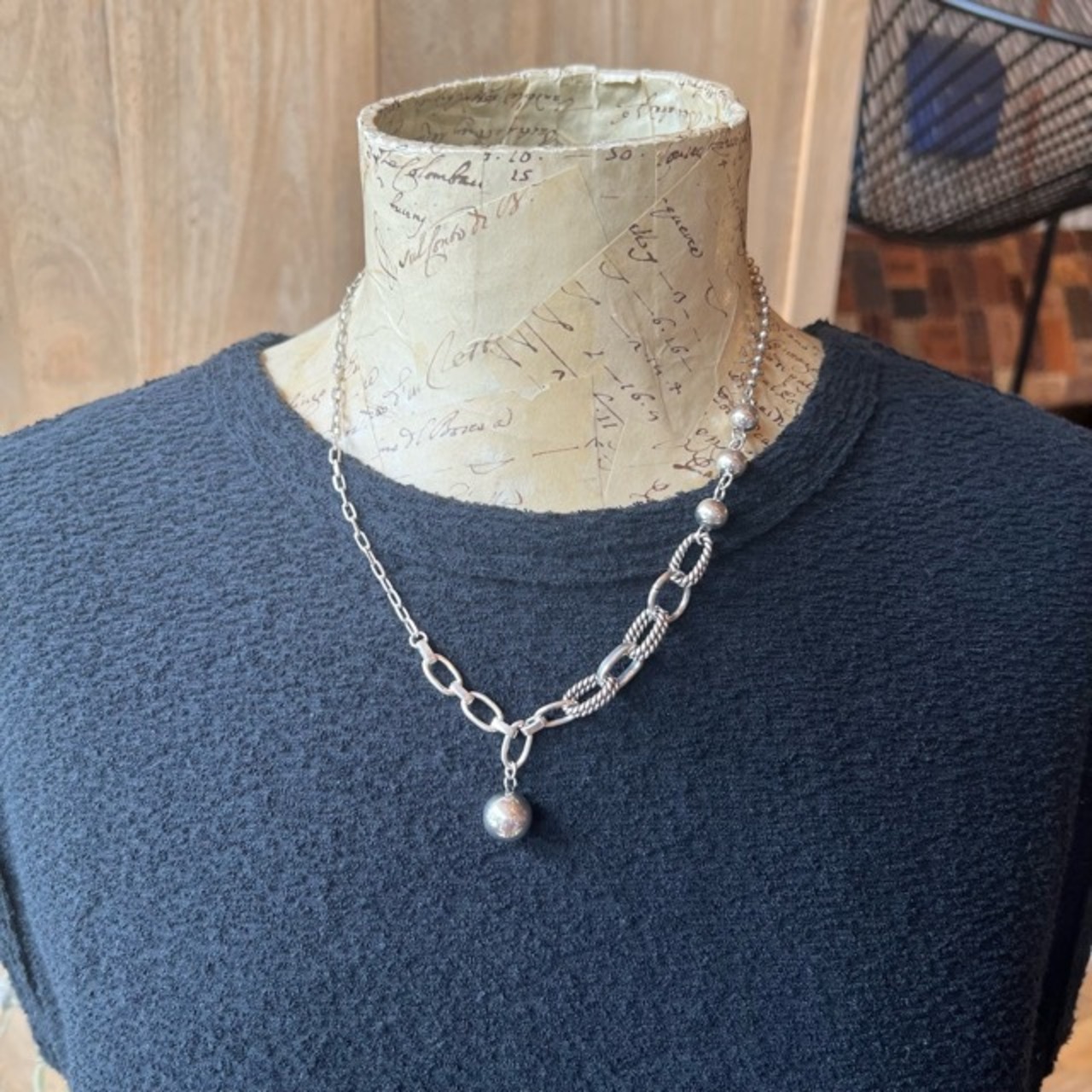 TOPANGA Jewelry　Luna Chain necklace　ルナチェーンネックレス　シルバー　ネックレス　シンプル　月　silver　necklace　simple