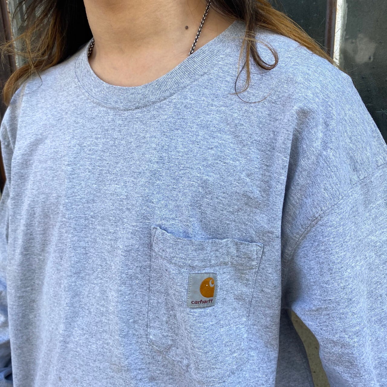 Carhartt カーハート ワンポイントロゴ 長袖ロングTシャツ