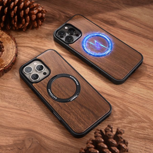 ◆iPhone 16/15/Pro/Pro Max◆ Wood × Aluminum Phone Case / ウッド × アルミニウム スマホケース