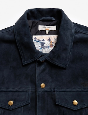 Nudie jeans ヌーディージーンズ  Robby Nubuck Jacket Navy Gジャン　スウェード　レザージャケット　ネイビー