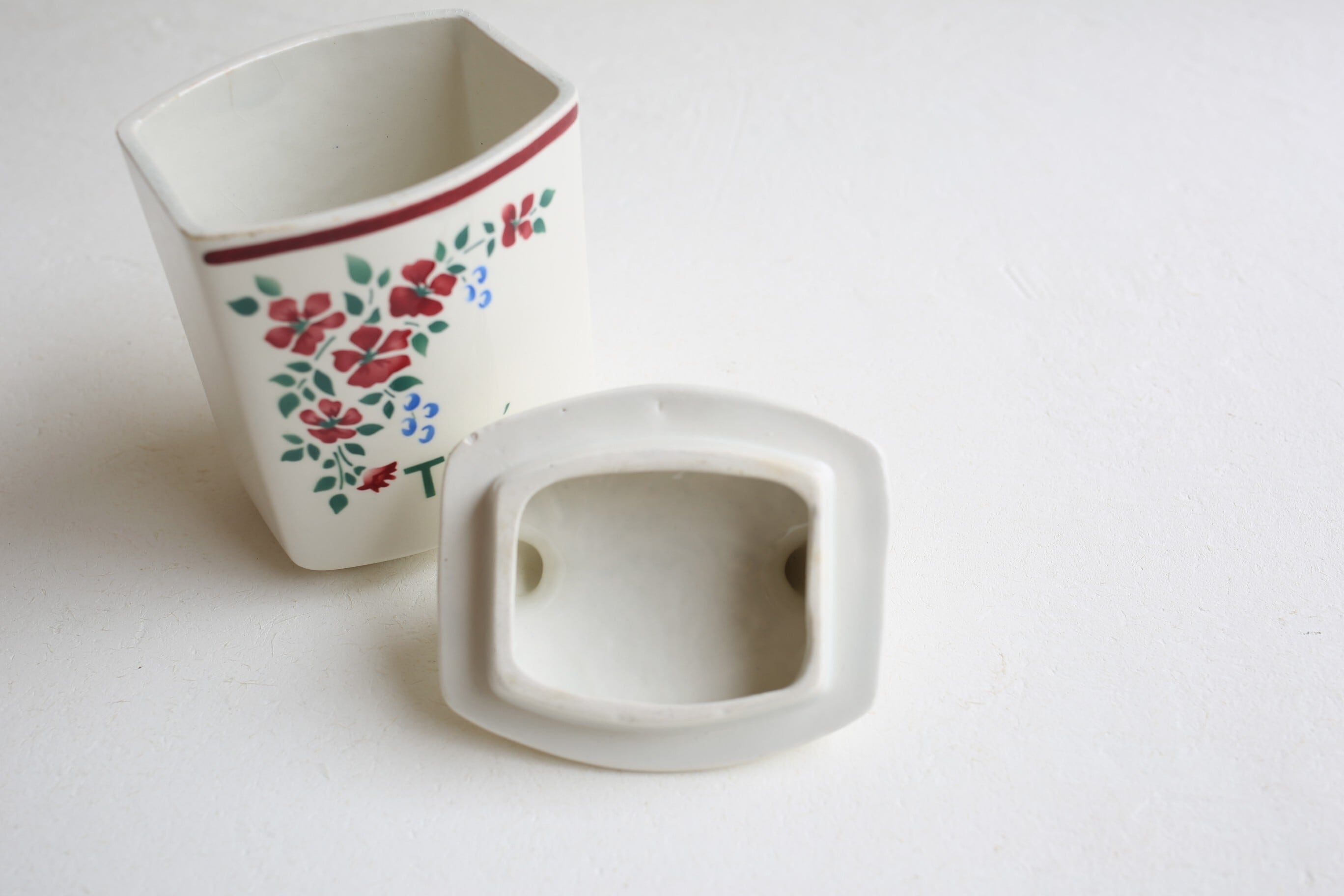 フランス アンティーク ヴィンテージ クレイユモントロー キャニスター