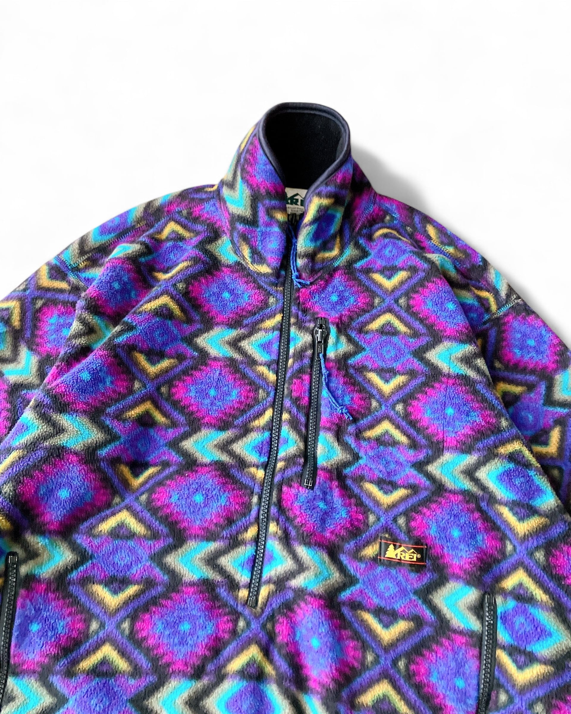 USA Vintageジャンパー ブルゾン プッチ柄 幾何学模様 紫 90s HOOK