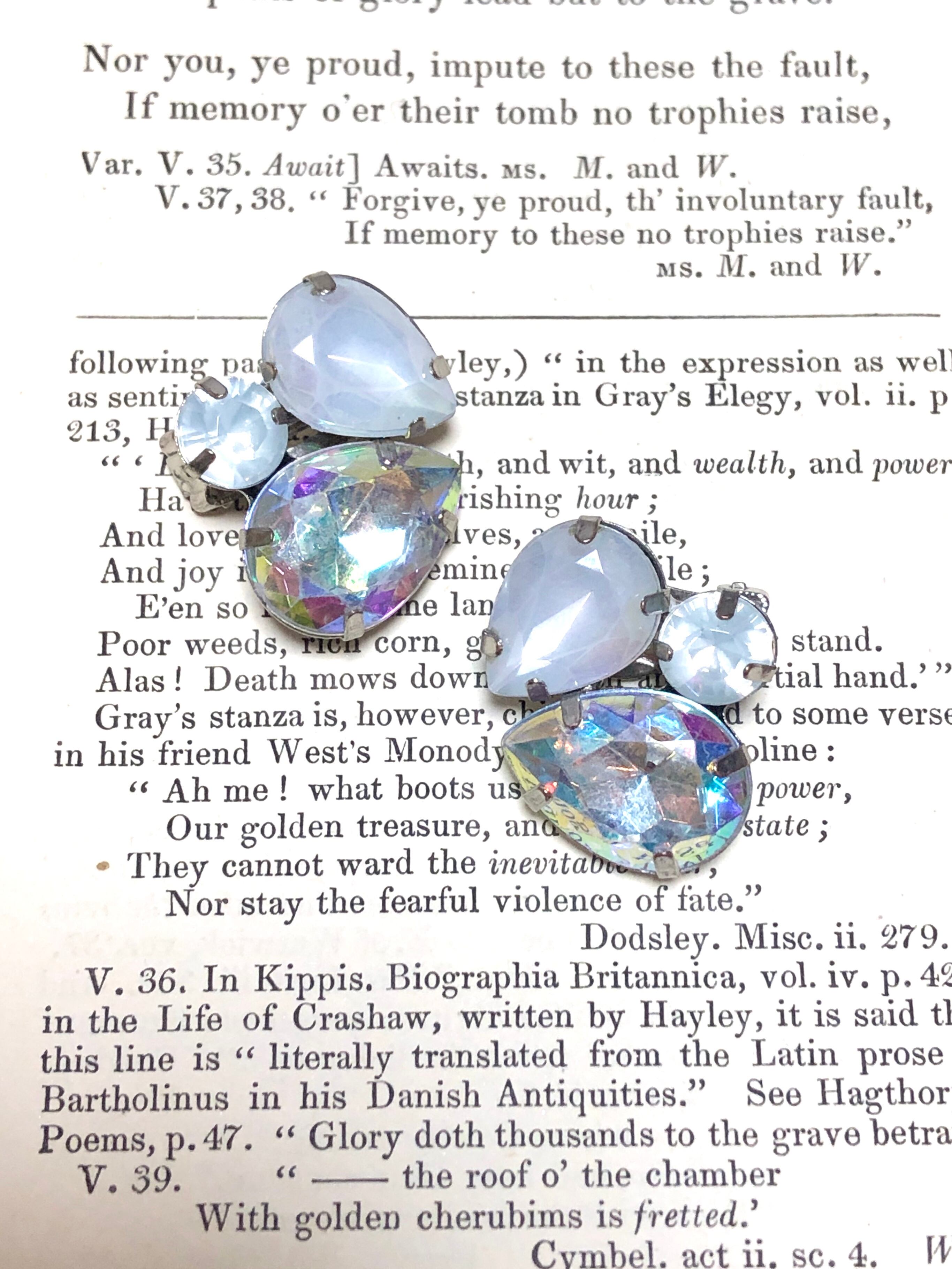 【Run Rabbit Run Vintage】Drop glass earring