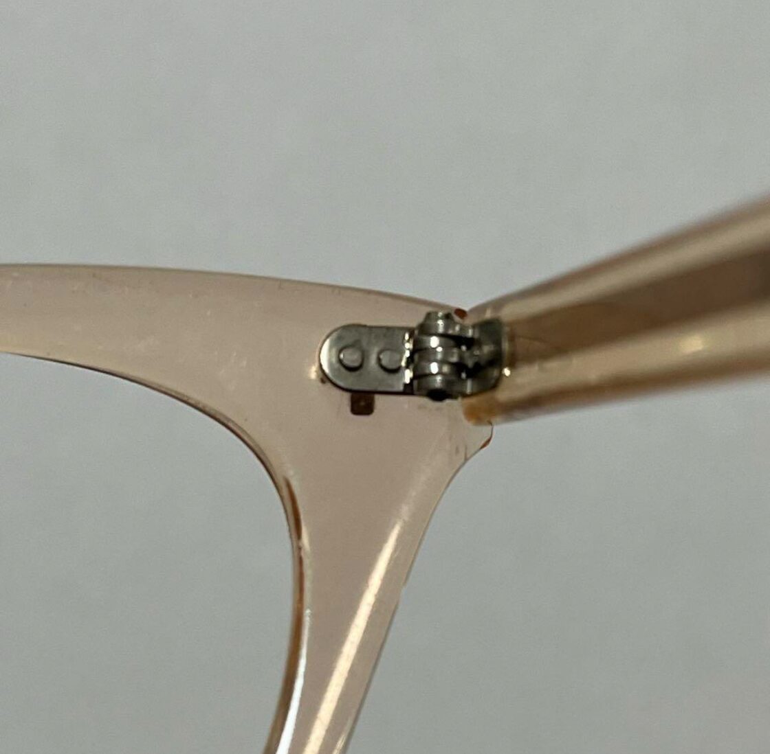 50s B&L SAFETY 46/20 フレッシュ ピンク クロスヒンジ 眼鏡 | PAY ID