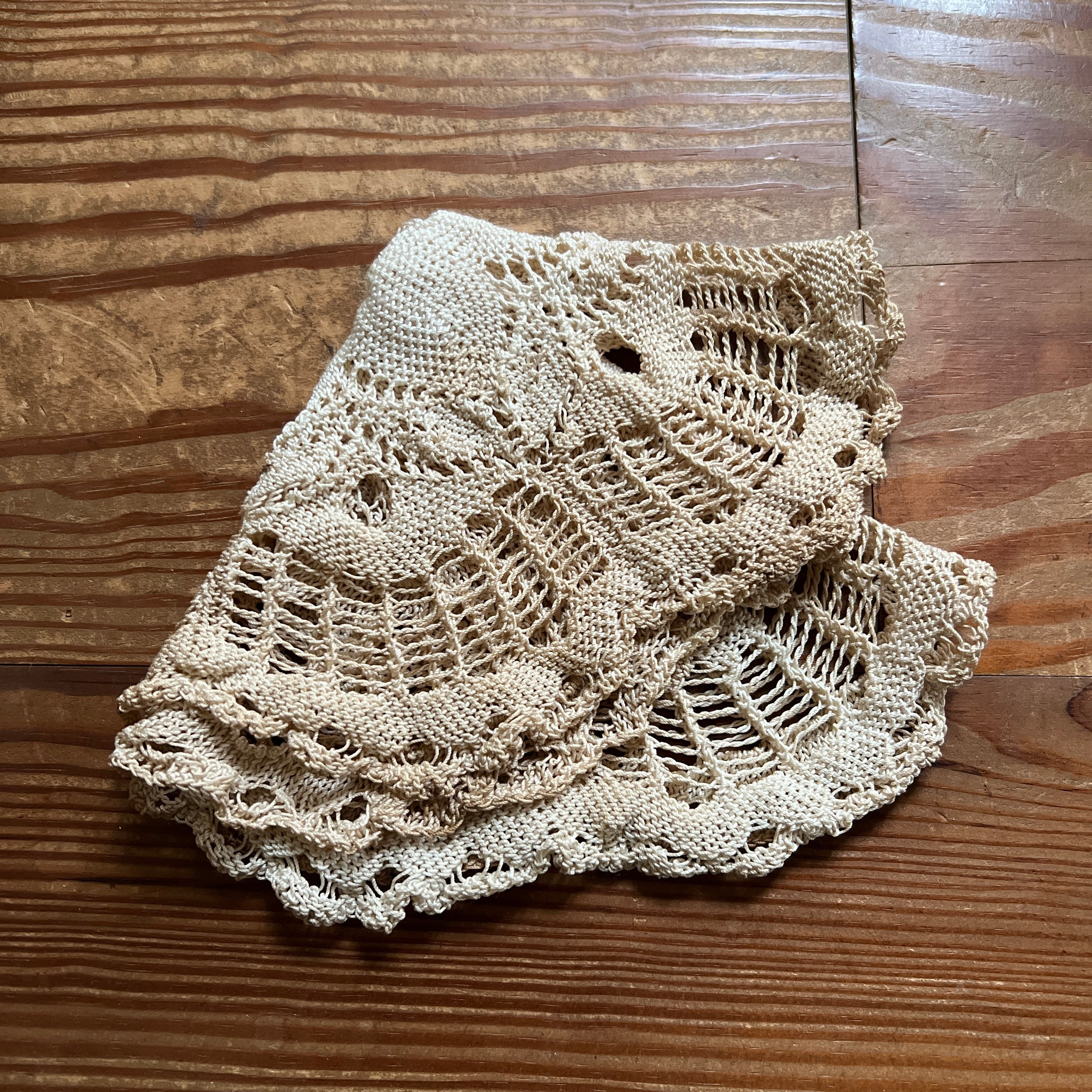 古いレース(E)ドイリー フランスアンティーク ヴィンテージ