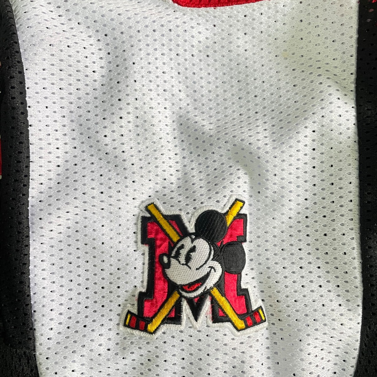 90年代 Disney ディズニー MICKY MOUSE ワッペン メッシュ ホッケー 