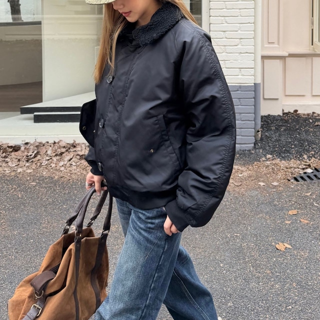 モードバルーンボアカラージャケット   R01271