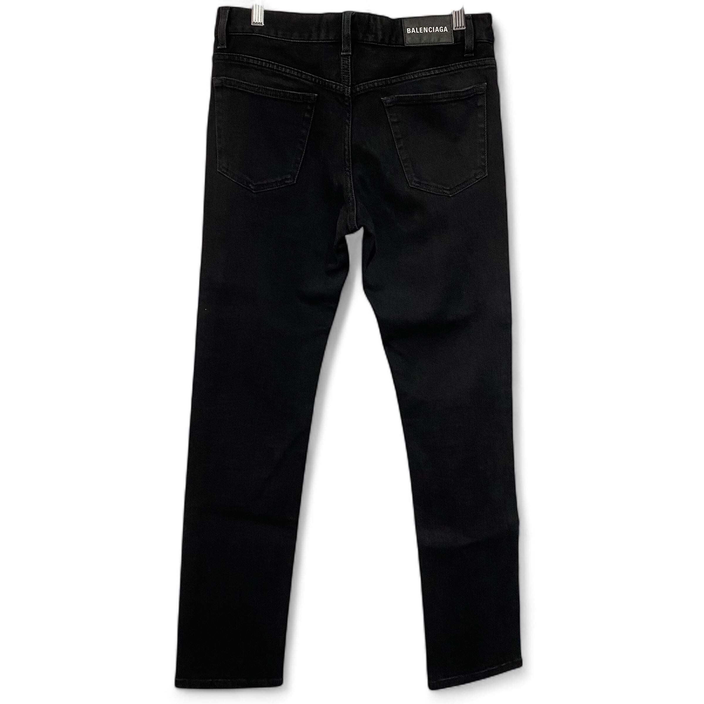 BALENCIAGA Straight Denim Pants Black ストレート デニムパンツ 